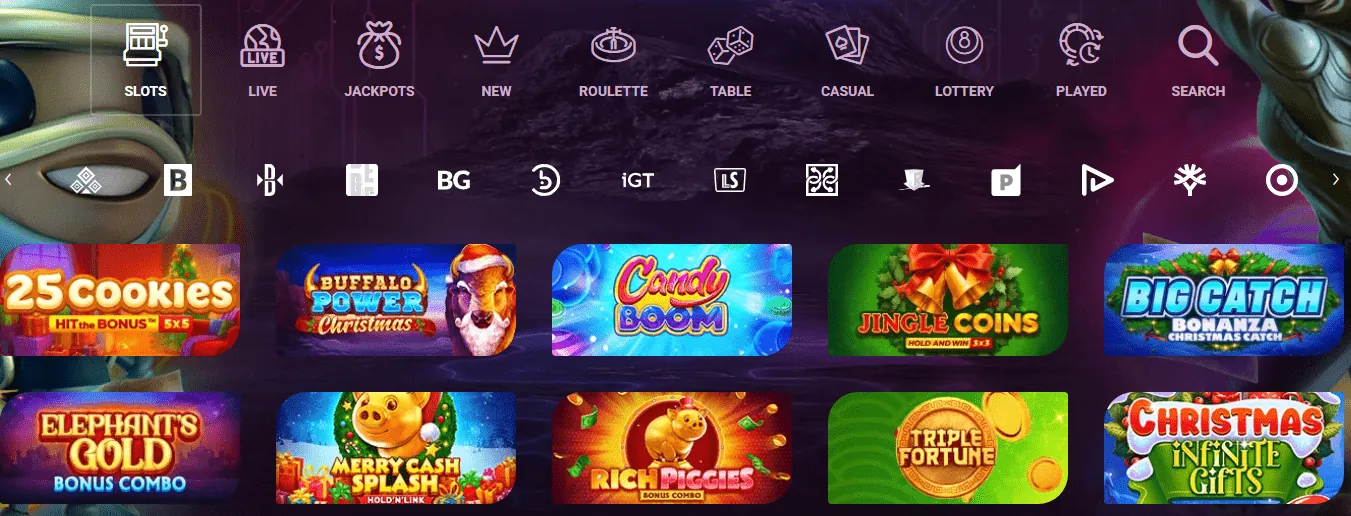 Pokies grid preview